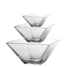 Set 3 boluri patrate din sticla temperata VIDIVI TORCELLO 0,330lt,1,8lt,3,6lt