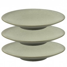 Set 3 farfurii adanca Culinaro Moss din portelan 28cm