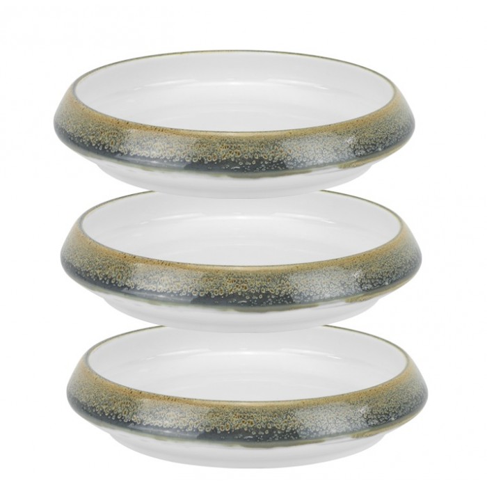 Set 3 farfurii adanci din portelan Culinaro Storm 20xh4cm