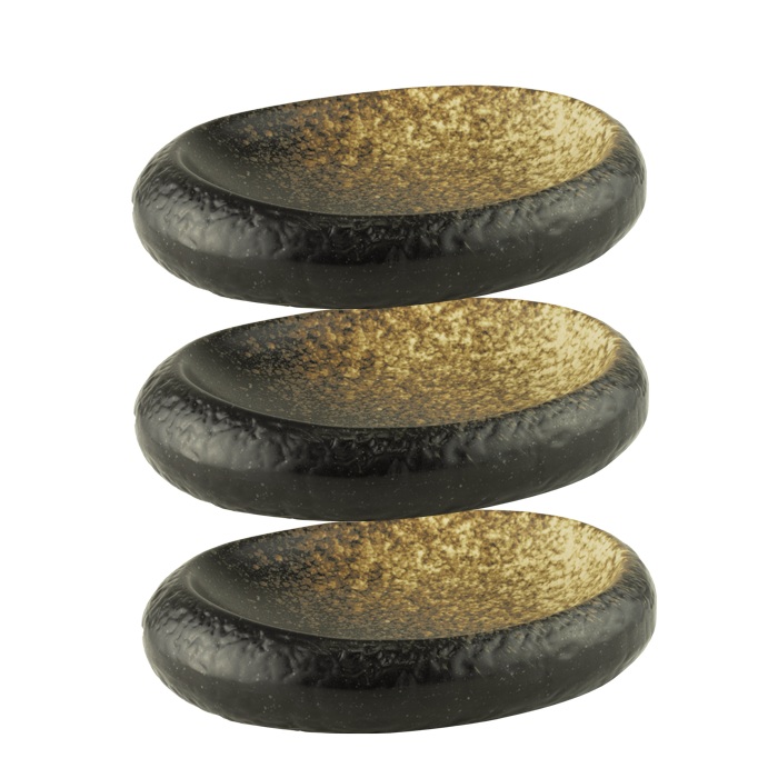 Set 3 Farfurii ceramice pentru prezentare Culinaro Ember 15x12xh5cm