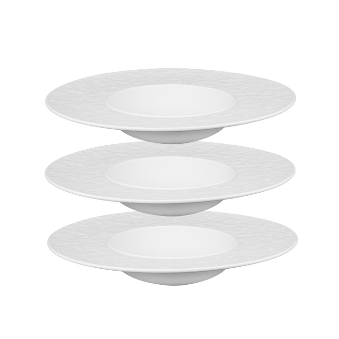 Set 3 farfurii din portelan pentru paste Culinaro North 28xh5cm