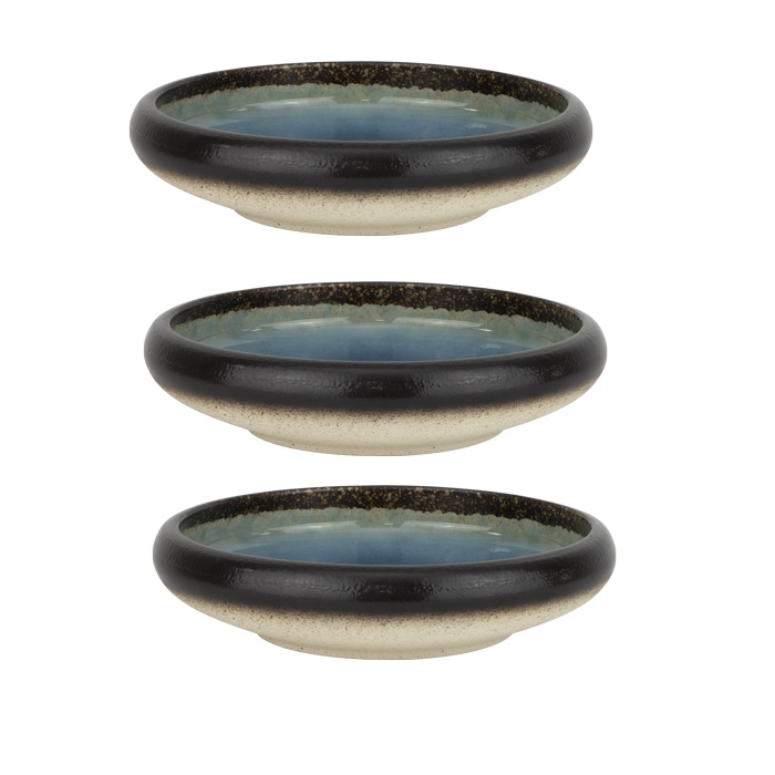 Set 3 farfurii gourmet portelan Culinaro Gio Azure 20cm