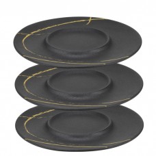 Set 3 farfurii portelan Culinaro Wabi Sabi pentru prezentare 29cm