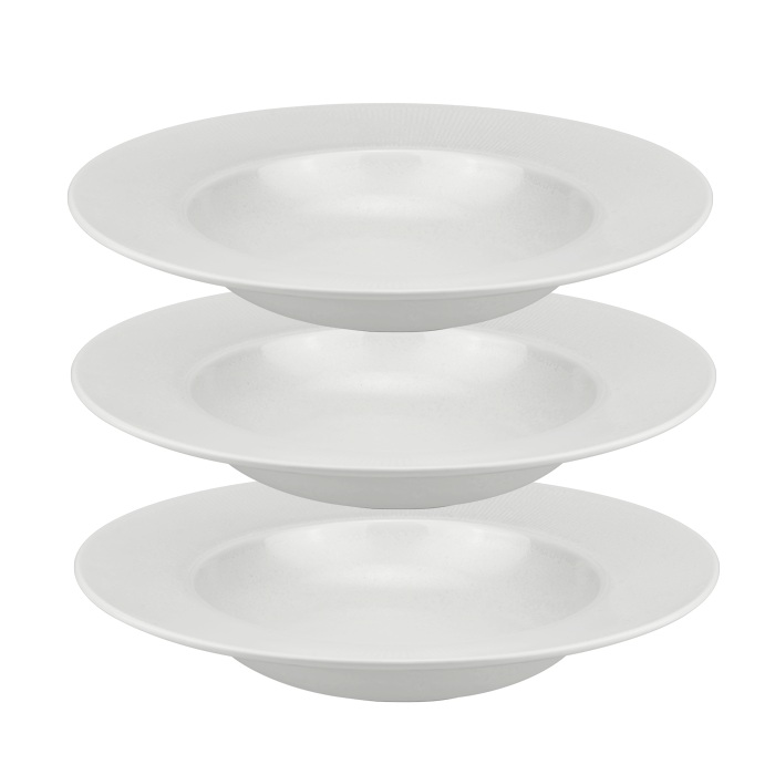 Set 3 farfurii portelan Culinaro White Moss pentru paste 28cm