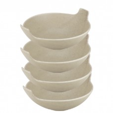 Set 4 boluri ceramica STREET FOOD CREAM, D19,8xh6,1cm