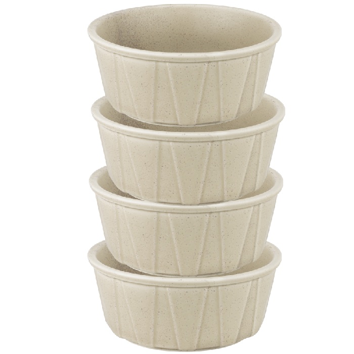 Set 4 boluri ceramice STREET FOOD CREAM 15,3xh6,3cm