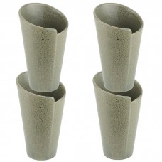 Set 4 boluri cornet  servire cartofi prajiti/snacks conic STREET FOOD OLIVE, D8,8xh14,8cm, ceramica