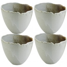Set 4 boluri din portelan CULINARO FUJI ASH 12,5xh9/11,3cm