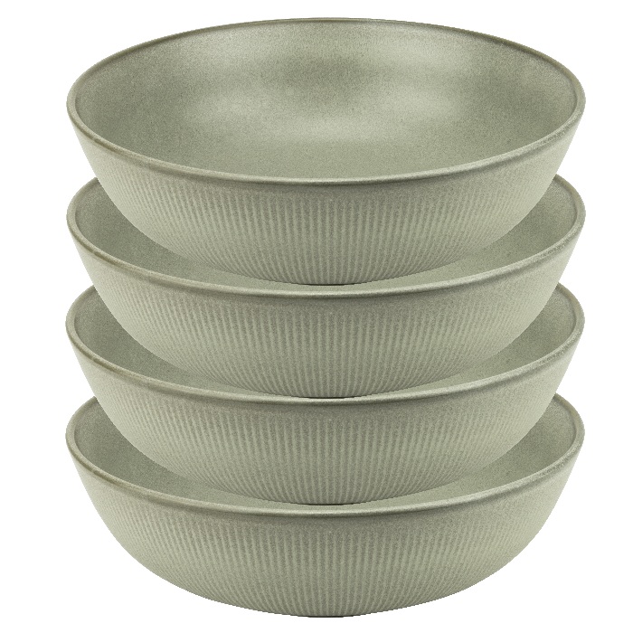 Set 4 boluri portelan salata Culinaro Moss 20xh6,5cm, 1100ml