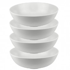 Set 4 boluri portelan salata Culinaro White Moss 20xh6,5cm, 1100ml