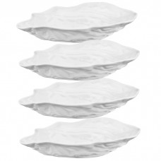 Set 4 boluri portelan Sea Food Oyster  28x17cm