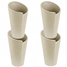 Set 4 boluri servire cartofi prajiti/snacks la cornet  STREET FOOD CREAM, D8,8xh14,8cm, ceramica