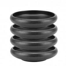 Set 4 farfurii adanci din ceramica Culinaro Atlas Black 20cm