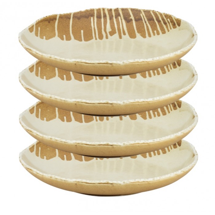 Set 4 farfurii adanci portelan CULINARO FUJI 21xh5cm