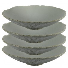 Set 4 farfurii adanci portelan CULINARO FUJI ASH 22xh5cm