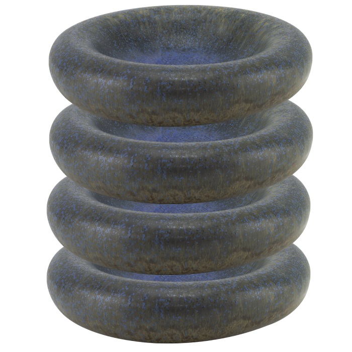 Set 4 farfurii din portelan Culinaro Alani Blue pentru prezentare 17xh5cm