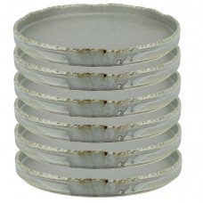 Set 4 farfurii din portelan CULINARO FUJI ASH 21xh2,4cm