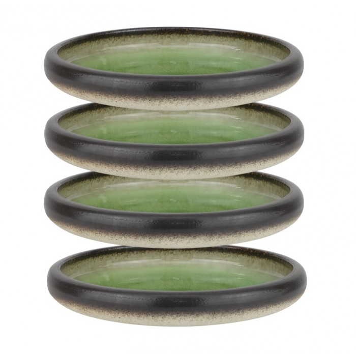 Set 4 farfurii portelan  supa Culinaro Gio Emerald 24xh4,5cm