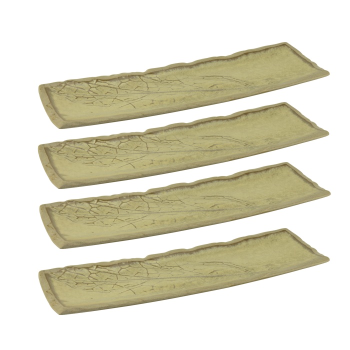 Set 4 platouri din ceramica dreptunghiular Culinaro Akira 37x12cm