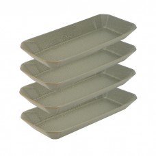 Set 4 platouri servire kebab din ceramica  STREET FOOD OLIVE, 30,3x13,1xh3,4cm