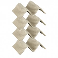 Set 4 suporturi taco cu 1-2 compartimente STREET FOOD CREAM, ceramica, 14,9x10,4xh4,5cm