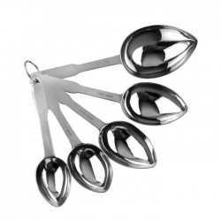 Set 5 linguri inox RAKI pentru masurat 32ml,64ml,85ml,128ml, 256ml...
