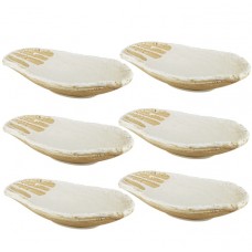 Set 6 boluri asimetrice din portelan CULINARO FUJI 20x12x4,3cm