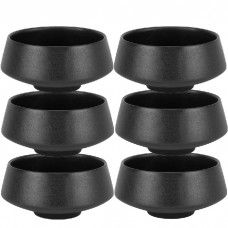Set 6 boluri conice din ceramica Culinaro Atlas Black 9cm,200ml