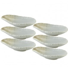 Set 6 boluri din portelan CULINARO FUJI ASH 20,5x12,5xh4,3cm