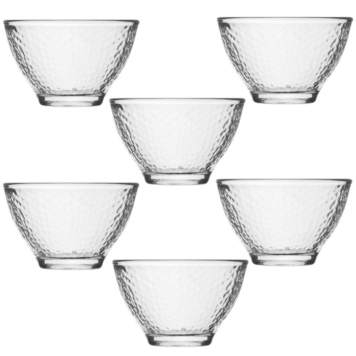 Set 6 boluri din sticla 75ml,7,1xh4,5ml