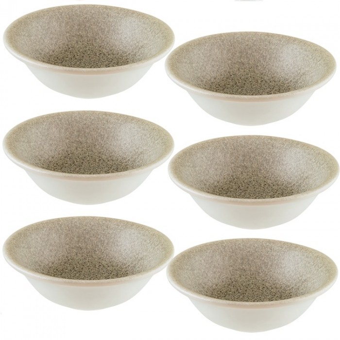Set 6 boluri portelan BONNA LUCA SALMON 16cm,400ml 