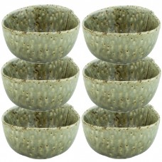Set 6 boluri,portelan Culinaro Hazel Green 11,7xh6,6cm