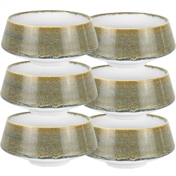 Set 6 boluri portelan Culinaro Storm 9xh5cm,200ml