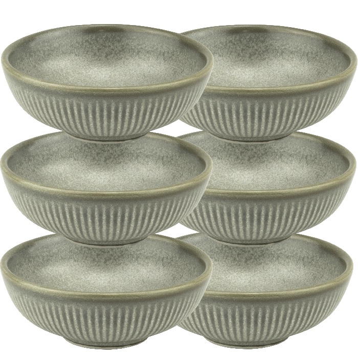 Set 6 boluri ramekin Culinaro Moss din portelan 8xh2,8cm, 60ml