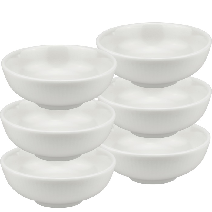 Set 6 boluri ramekin Culinaro White Moss din portelan 8xh2,8cm, 60ml