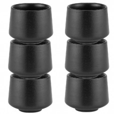 Set 6 boluri ramekin din ceramica Culinaro Atlas Black 7cm,190ml