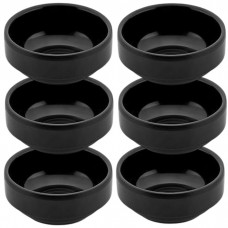 Set 6 boluri ramekin melamina Culinaro 6xh4,2cm,45ml,negru