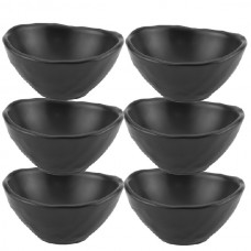 Set 6 boluri ramekin ovale portelan Culinaro Meteor Black 8cm.negru