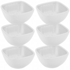 Set 6 boluri ramekin patrate Culinaro 6,5x6,5xh3,3cm,60ml,alb