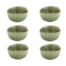 Set 6 boluri ramekin,portelan Culinaro Hazel Green 7,2xh4cm