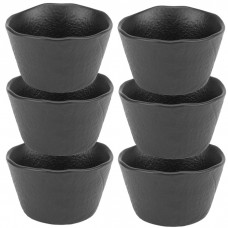 Set 6 boluri ramekin portelan Culinaro Willow Black 9,5xh6cm
