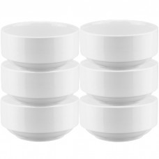 Set 6 boluri suprapozabile Culinaro Alvi din portelan 12,5cm,500ml