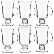 Set 6 cani din sticla bauturi calde Raki 250ml,7,5xh13,8cm