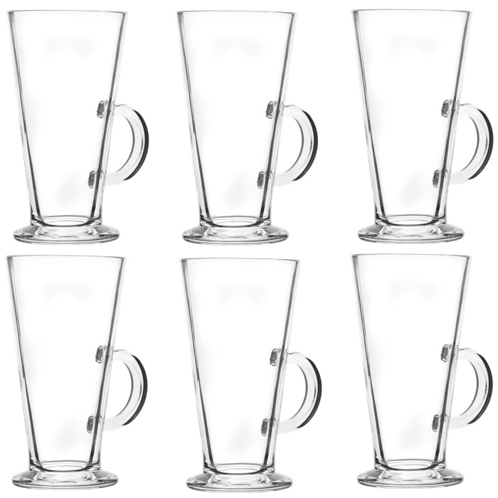 Set 6 cani din sticla bauturi calde Raki Boston 280ml,7,6xh14,5cm