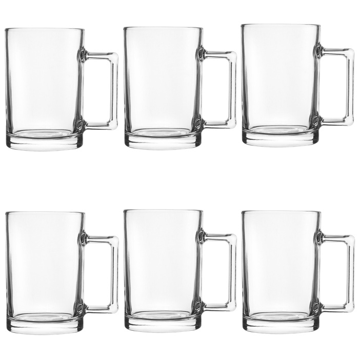 Set 6 cani din sticla  Raki 325ml,7,5xh11cm