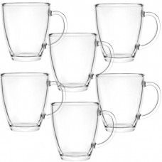 Set 6 cani din sticla Raki 380ml