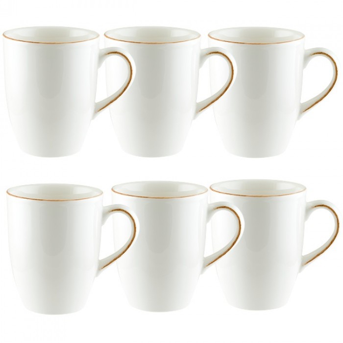 Set 6 cani MUG din portelan BONNA RETRO 330ml