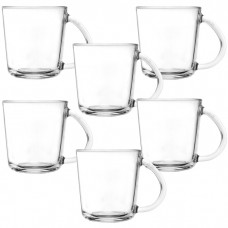 Set 6 cani MUG din sticla Raki 330ml,8,8xh9,5cm