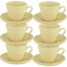 Set 6 cesti cu farfurioare de cafea,portelan Culinaro Cove 180ml