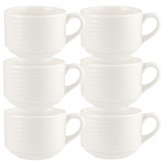 Set 6 cesti portelan pentru cafea BONNA LOOP 180ml